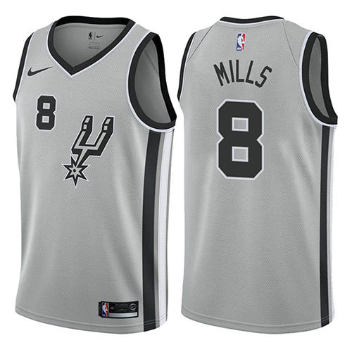 Camiseta baloncesto Patty Mills 8 Statement 2017-18 Gris San Antonio Spurs Hombre
