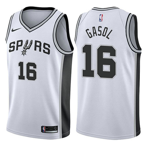 Camiseta baloncesto Pau Gasol 16 2017-18 Blanco San Antonio Spurs Hombre