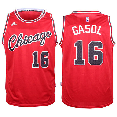 Camiseta baloncesto Pau Gasol 16 Retro Rojo Chicago Bulls Hombre
