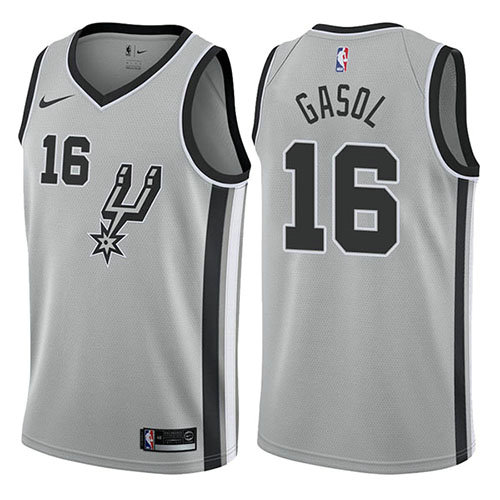 Camiseta baloncesto Pau Gasol 16 Statement 2017-18 Gris San Antonio Spurs Hombre