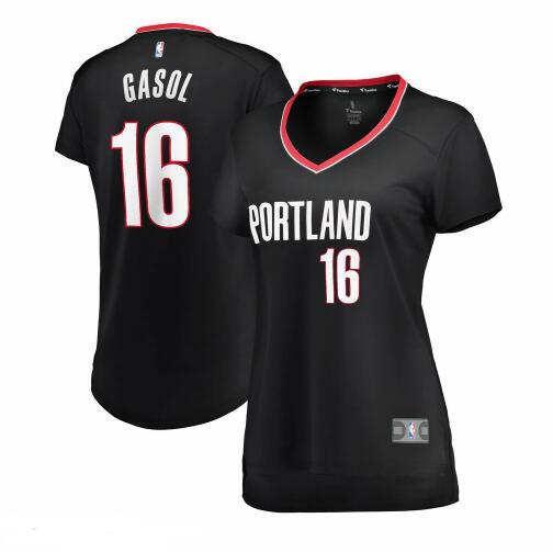 Camiseta baloncesto Pau Gasol 16 icon edition Negro Portland Trail Blazers Mujer