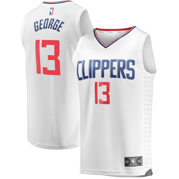Camiseta baloncesto Paul George 13 Association Edition Blanco Los Angeles Clippers Hombre