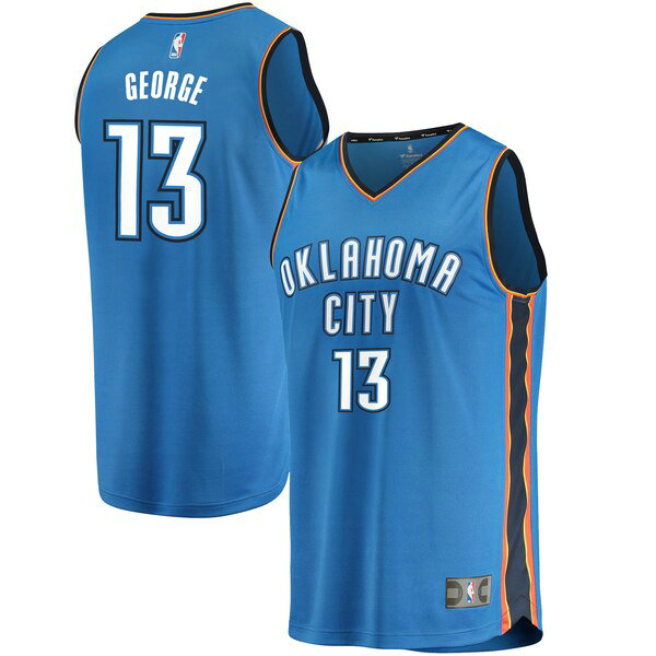 Camiseta baloncesto Paul George 13 Icon Edition Azul Oklahoma City Thunder Hombre