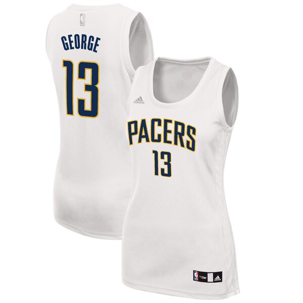 Camiseta baloncesto Paul George 13 Réplica de moda Blanco Indiana Pacers Mujer