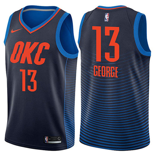 Camiseta baloncesto Paul George 13 Statement 2017-18 Azul Oklahoma City Thunder Hombre