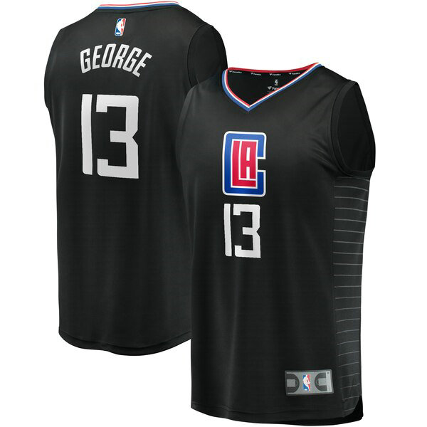 Camiseta baloncesto Paul George 13 Statement Edition Negro Los Angeles Clippers Hombre