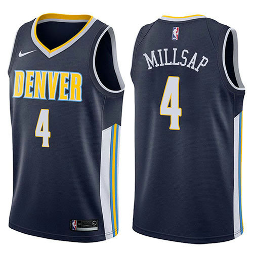 Camiseta baloncesto Paul Millsap 4 Icon 2017-18 Azul Denver Nuggets Hombre