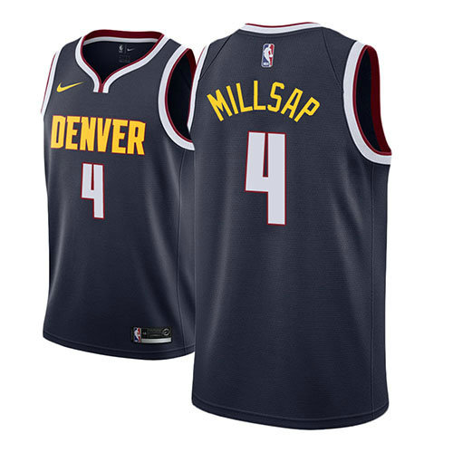 Camiseta baloncesto Paul Millsap 4 Icon 2018-19 Azul Denver Nuggets Hombre