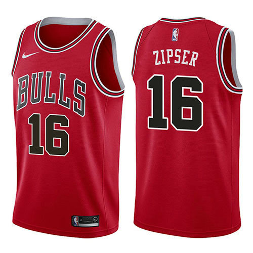 Camiseta baloncesto Paul Zipser 16 Icon 2017-18 Rojo Chicago Bulls Hombre