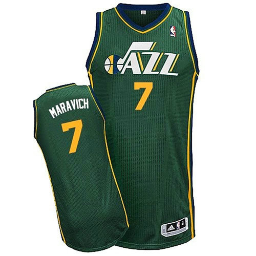 Camiseta baloncesto Pete Maravich 7 Retro Verde Utah Jazz Hombre