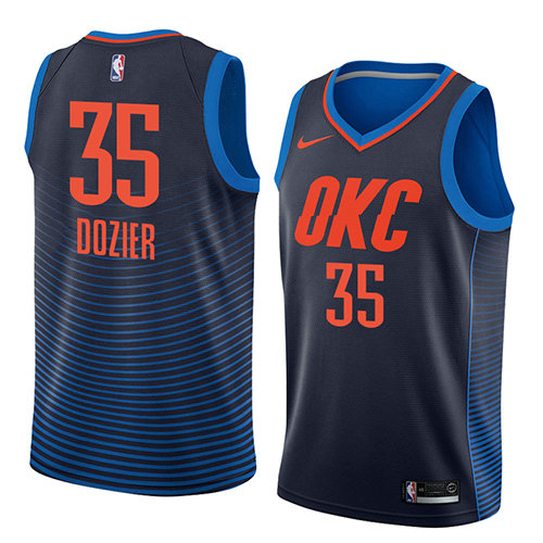 Camiseta baloncesto Pj Dozier 35 Statement 2018 Azul Oklahoma City Thunder Hombre