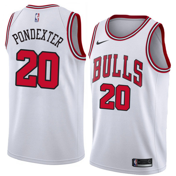 Camiseta baloncesto Quincy Pondexter 20 Association 2018 Blanco Chicago Bulls Hombre