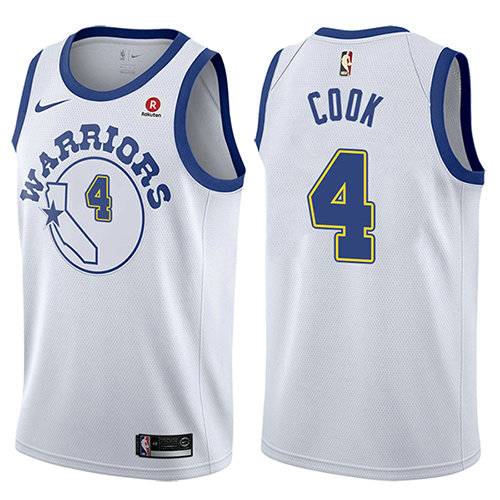 Camiseta baloncesto Quinn Cook 42 Classic 2017-18 Blanco Golden State Warriors Hombre