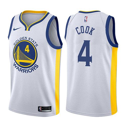 Camiseta baloncesto Quinn Cook 4 Association 2017-18 Blanco Golden State Warriors Hombre