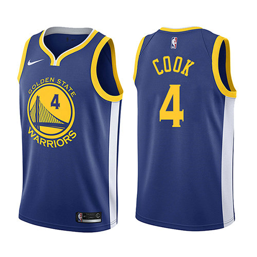 Camiseta baloncesto Quinn Cook 4 Icon 2017-18 Azul Golden State Warriors Hombre