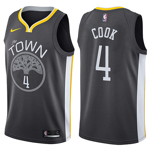 Camiseta baloncesto Quinn Cook 4 The Town Statement 2017-18 Negro Golden State Warriors Hombre