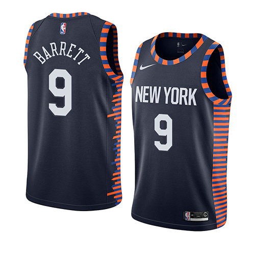 Camiseta baloncesto R.j. Barrett 9 Ciudad 2019-20 Negro New York Knicks Hombre