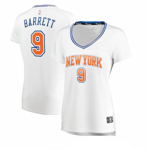 Camiseta baloncesto RJ Barrett 9 statement edition Blanco New York Knicks Mujer