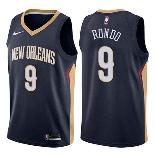 Camiseta baloncesto Rajon Rondo 9 Icon 2017-18 Azul New Orleans Pelicans Hombre