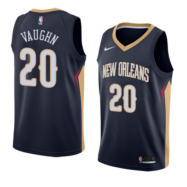 Camiseta baloncesto Rashad Vaughn 20 Icon 2018 Azul New Orleans Pelicans Hombre