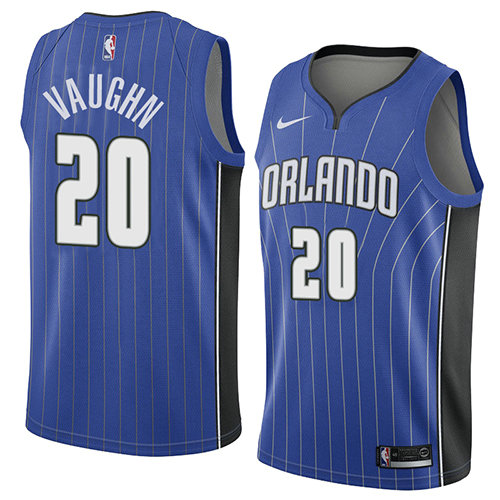 Camiseta baloncesto Rashad Vaughn 20 Icon 2018 Azul Orlando Magic Hombre