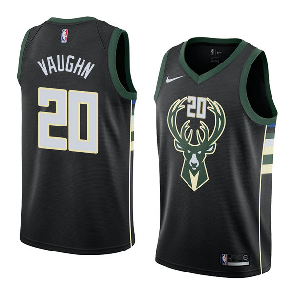 Camiseta baloncesto Rashad Vaughn 20 Statement 2018 Negro Milwaukee Bucks Hombre