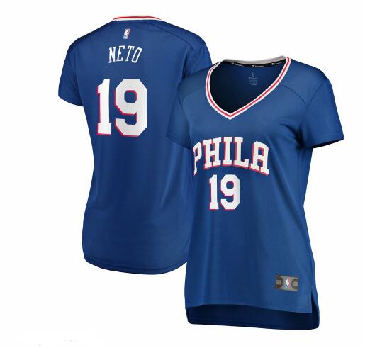 Camiseta baloncesto Raul Neto 19 icon edition Azul Philadelphia 76ers Mujer