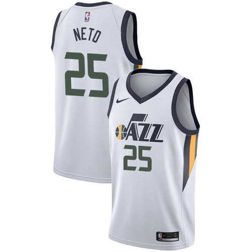 Camiseta baloncesto Raul Neto 25 Association 2017-18 Blanco Utah Jazz Hombre