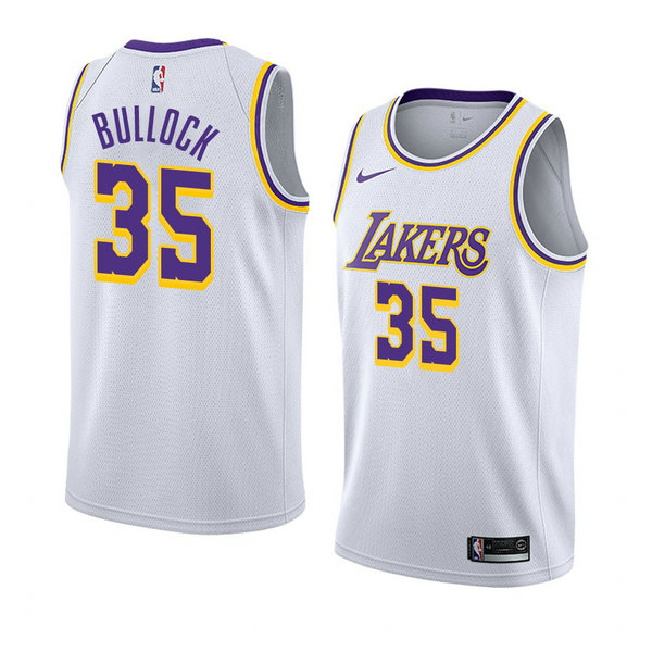Camiseta baloncesto Reggie Bullock 35 Association 2018-19 Blanco Los Angeles Lakers Hombre