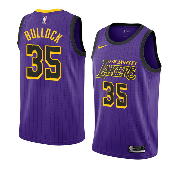 Camiseta baloncesto Reggie Bullock 35 Ciudad 2018-19 P鐓pura Los Angeles Lakers Hombre