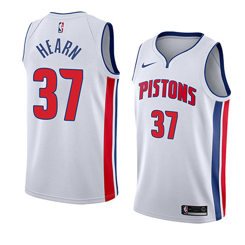 Camiseta baloncesto Reggie Hearn 37 Association 2018 Blanco Detroit Pistons Hombre