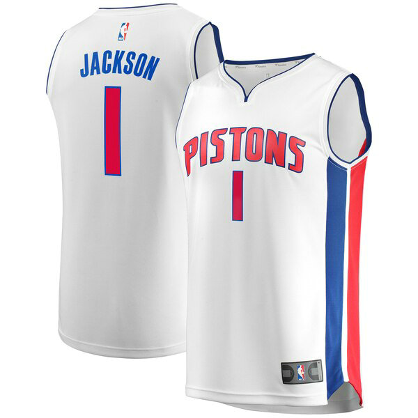 Camiseta baloncesto Reggie Jackson 1 Association Edition Blanco Detroit Pistons Hombre