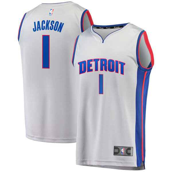 Camiseta baloncesto Reggie Jackson 1 Statement Edition Gris Detroit Pistons Hombre