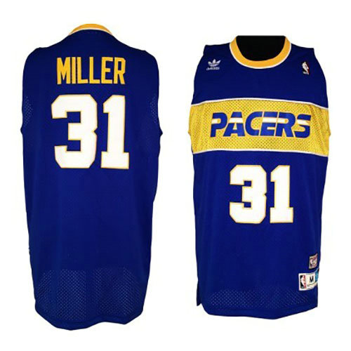 Camiseta baloncesto Reggie Miller 31 Retro 1985-90 Azul Indiana Pacers Hombre