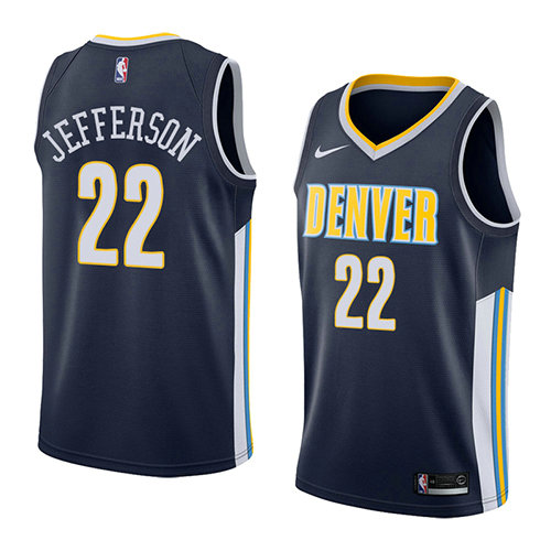Camiseta baloncesto Richard Jefferson 22 Icon 2018 Azul Denver Nuggets Hombre