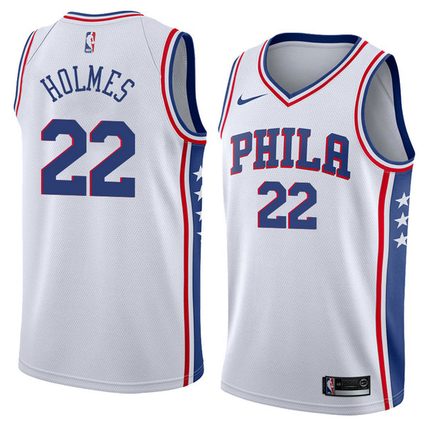 Camiseta baloncesto Richaun Holmes 22 Association 2018 Blanco Philadelphia 76ers Hombre