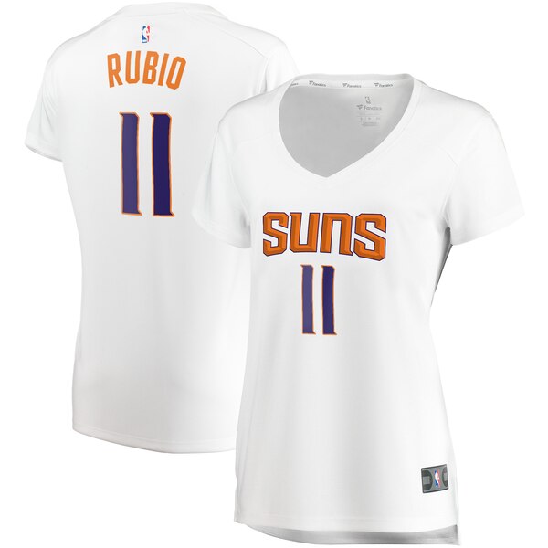 Camiseta baloncesto Ricky Rubio 11 association edition Blanco Phoenix Suns Mujer
