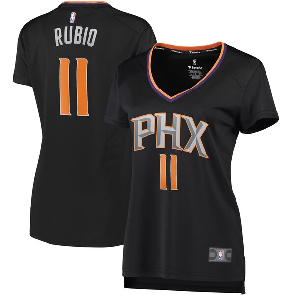Camiseta baloncesto Ricky Rubio 11 statement edition Negro Phoenix Suns Mujer