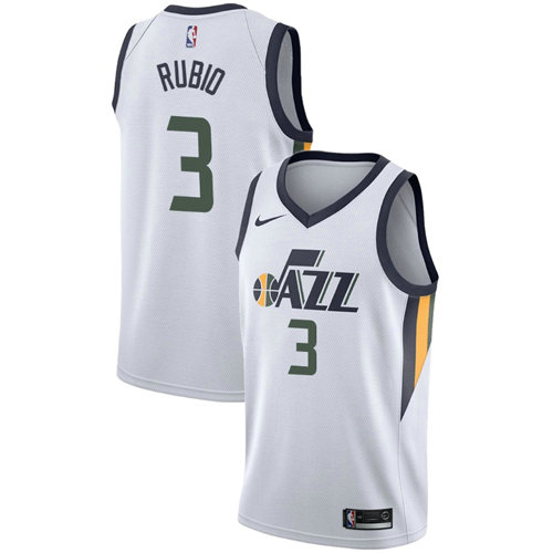 Camiseta baloncesto Ricky Rubio 3 Association 2017-18 Blanco Utah Jazz Hombre