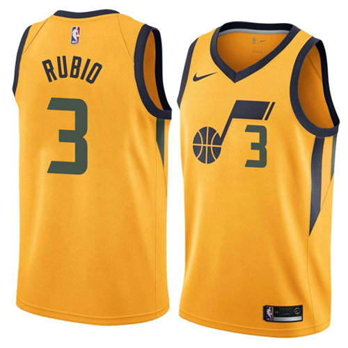 Camiseta baloncesto Ricky Rubio 3 Ciudad 2017-18 Amarillo Utah Jazz Hombre