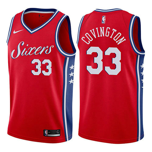 Camiseta baloncesto Robert Covington 33 Statement 2017-18 Rojo Philadelphia 76ers Hombre