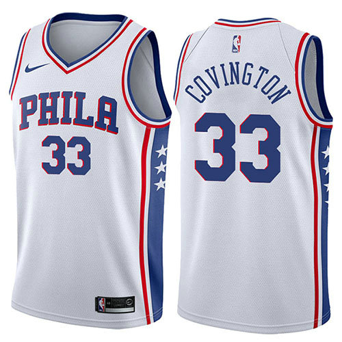 Camiseta baloncesto Robert Covington 33 Swingman Association 2017-18 Blanco Philadelphia 76ers Hombre