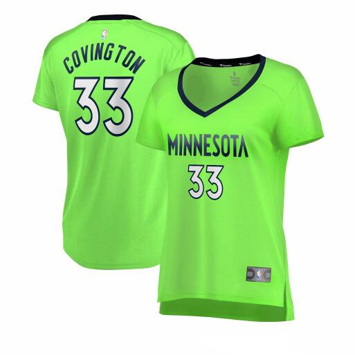 Camiseta baloncesto Robert Covington 33 statement edition Verde Minnesota Timberwolves Mujer