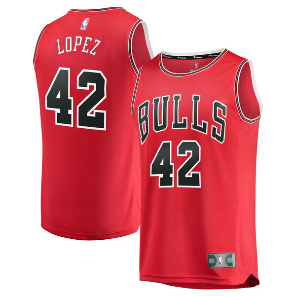 Camiseta baloncesto Robin Lopez 42 2019 Rojo Chicago Bulls Hombre