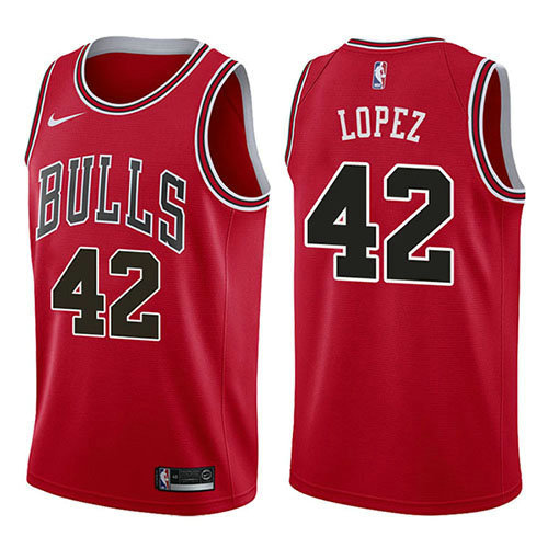 Camiseta baloncesto Robin Lopez 42 Icon 2017-18 Rojo Chicago Bulls Hombre