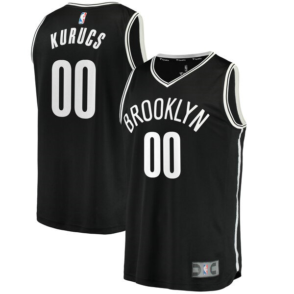 Camiseta baloncesto Rodions Kurucs 0 2019 Negro Brooklyn Nets Hombre