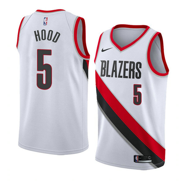 Camiseta baloncesto Rodney Hood 5 Association 2018 Blanco Portland Trail Blazers Hombre