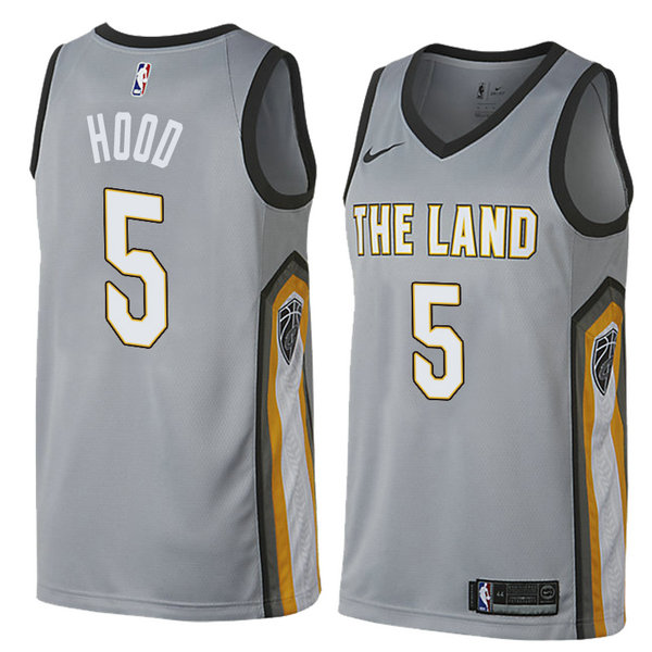 Camiseta baloncesto Rodney Hood 5 Ciudad 2018 Gris Cleveland Cavaliers Hombre