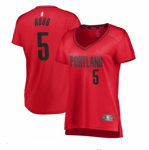 Camiseta baloncesto Rodney Hood 5 statement edition Rojo Portland Trail Blazers Mujer