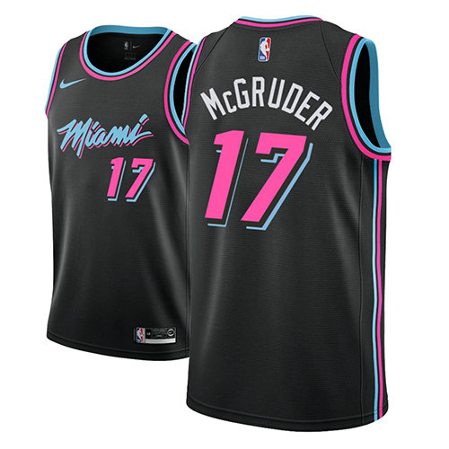 Camiseta baloncesto Rodney McGruder 17 Ciudad 2018-19 Negro Miami Heat Hombre